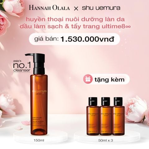  E480: DEAL 2: DẦU LÀM SẠCH VÀ TẨY TRANG CAO CẤP SHU UEMURA ULTIME8∞ SUBLIME TSUBAKI CLEANSING OIL RENO 150ML 