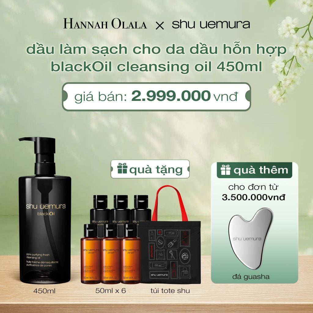 DẦU LÀM SẠCH VÀ TẨY TRANG SHU UEMURA BLACK OIL PORE PURIFYING FRESH CLEANSING OIL 450ML - A678 