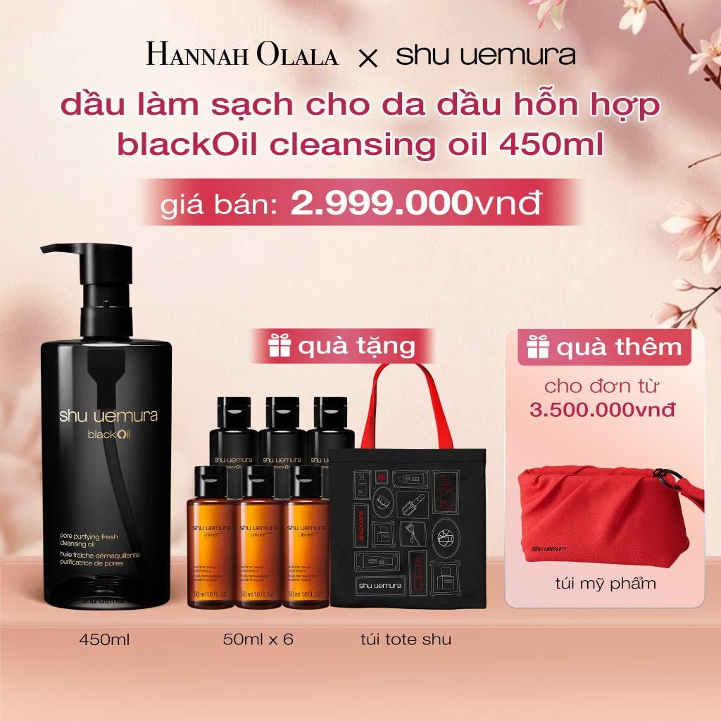  DẦU LÀM SẠCH VÀ TẨY TRANG SHU UEMURA BLACK OIL PORE PURIFYING FRESH CLEANSING OIL 450ML - A978 