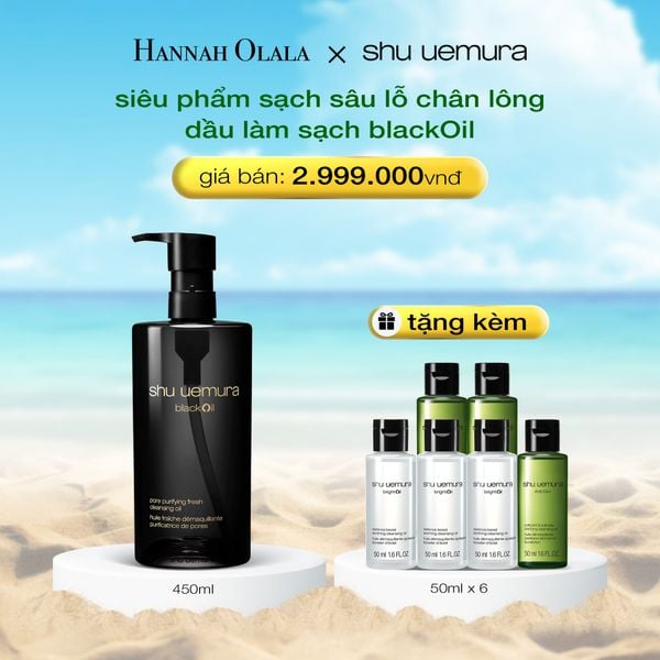  DẦU LÀM SẠCH VÀ TẨY TRANG SHU UEMURA BLACK OIL PORE PURIFYING FRESH CLEANSING OIL 450ML 