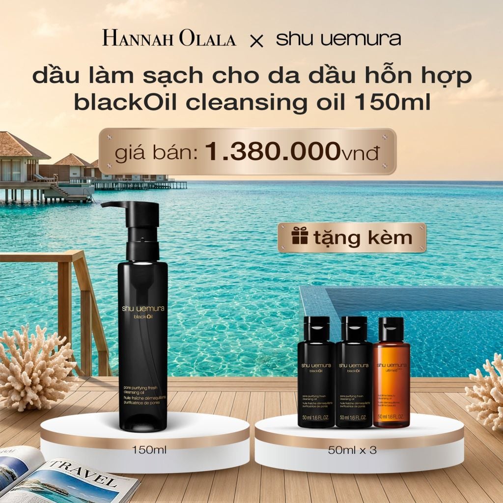  DẦU LÀM SẠCH VÀ TẨY TRANG SHU UEMURA BLACK OIL PORE PURIFYING FRESH CLEANSING OIL 150ML_ D1061 