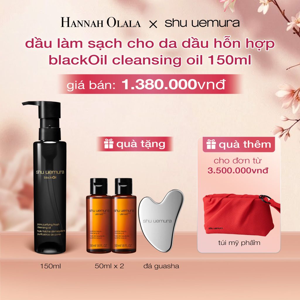 DẦU LÀM SẠCH VÀ TẨY TRANG SHU UEMURA BLACK OIL PORE PURIFYING FRESH CLEANSING OIL 150ML - A979 