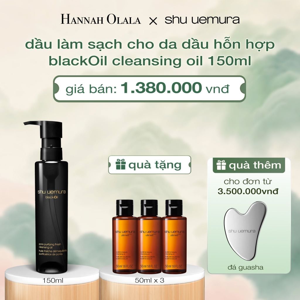  DẦU LÀM SẠCH VÀ TẨY TRANG SHU UEMURA BLACK OIL PORE PURIFYING FRESH CLEANSING OIL 150ML - A152 