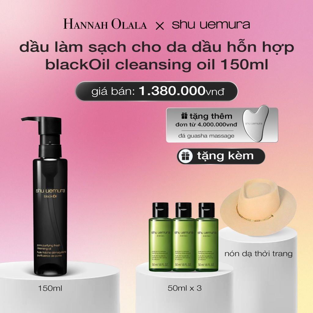  DẦU LÀM SẠCH VÀ TẨY TRANG SHU UEMURA BLACK OIL PORE PURIFYING FRESH CLEANSING OIL 150ML_A535 