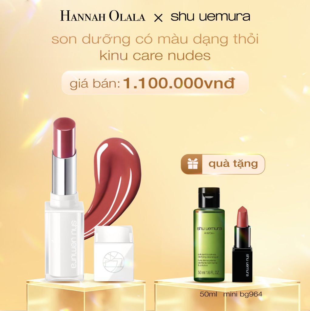  DEAL 7: SON DƯỠNG MÔI CÓ MÀU DẠNG THỎI SHU UEMURA KINU CARE NUDES 