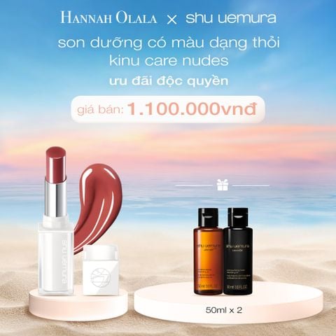  C445_DEAL 5  : SON DƯỠNG MÔI CÓ MÀU DẠNG THỎI SHU UEMURA KINU CARE NUDES 