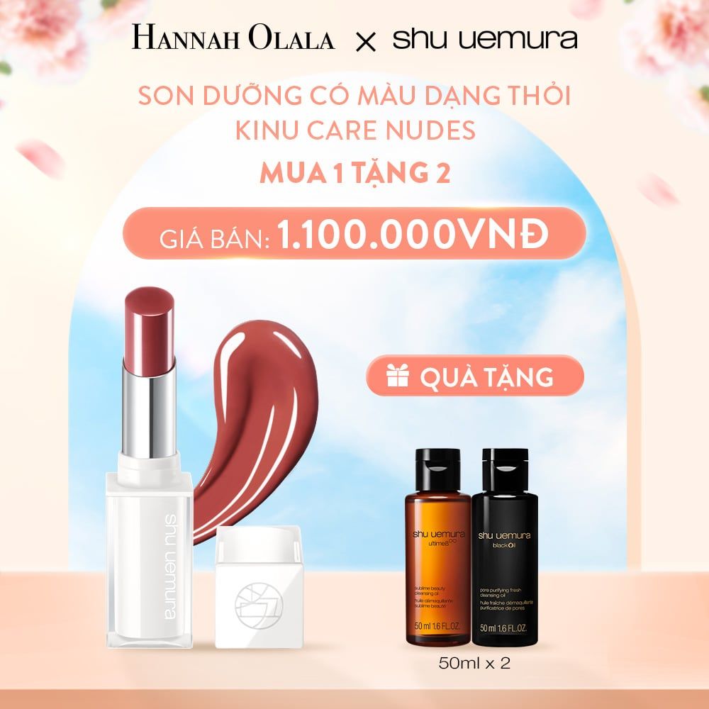  A718_DEAL 21: SON DƯỠNG MÔI CÓ MÀU DẠNG THỎI SHU UEMURA KINU CARE NUDES 