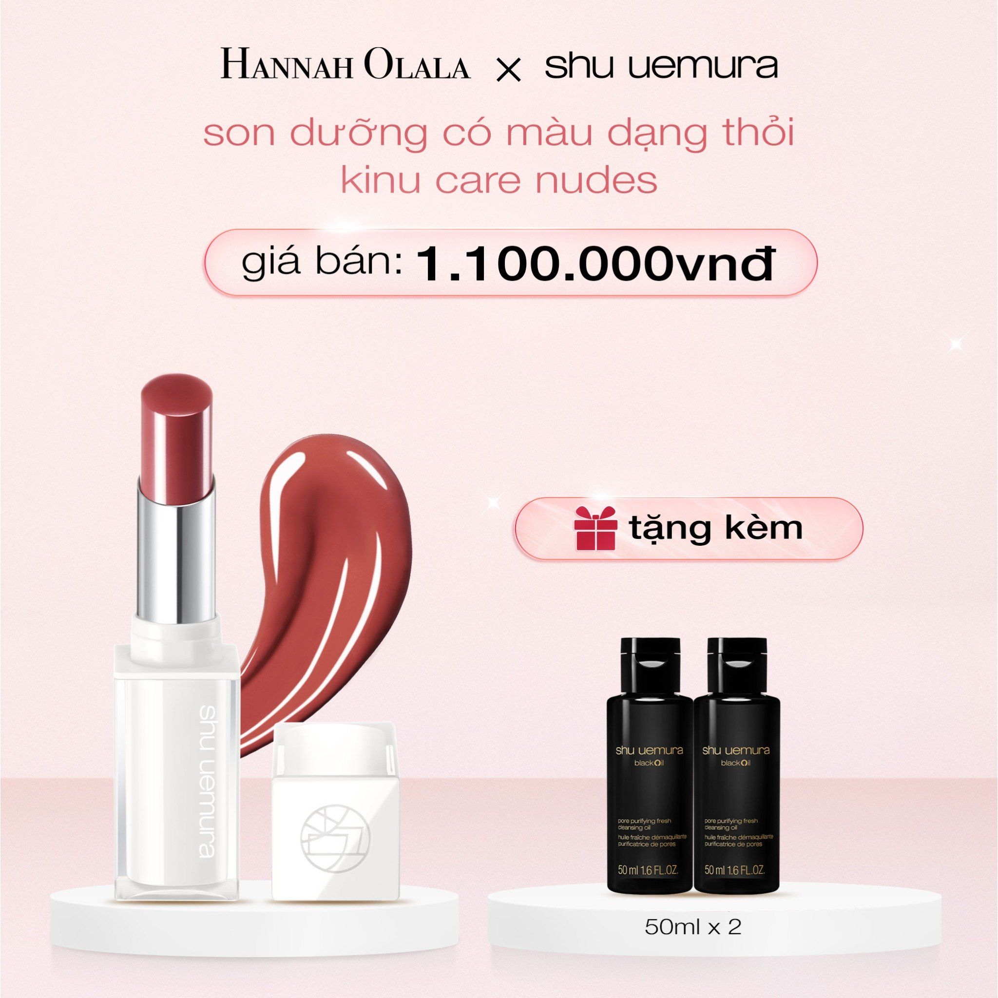 E283_DEAL 5: SON DƯỠNG MÔI CÓ MÀU DẠNG THỎI SHU UEMURA KINU CARE NUDES 