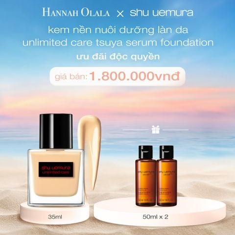  C453_DEAL 6  : KEM NỀN DẠNG SERUM NUÔI DƯỠNG LÀN DA RẠNG RỠ SHU UEMURA UNLIMITED CARE TSUYA SERUM FOUNDATION 