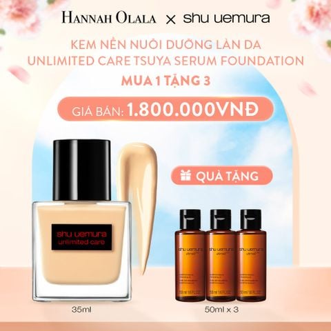  A726_DEAL 22: KEM NỀN DẠNG SERUM NUÔI DƯỠNG LÀN DA RẠNG RỠ SHU UEMURA UNLIMITED CARE TSUYA SERUM FOUNDATION 