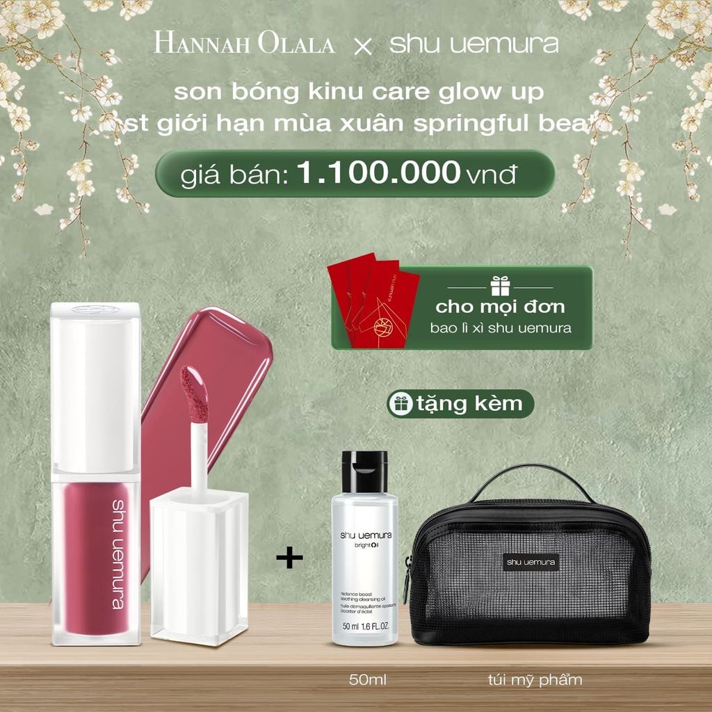  DEAL 9: [BST SPRINGFUL BEATS] SON BÓNG DƯỠNG MÔI SHU UEMURA KINU CARE GLOW UP 