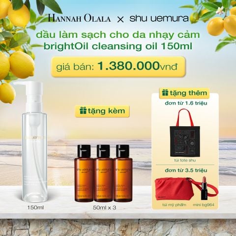  [MỚI] DẦU LÀM SẠCH VÀ TẨY TRANG 3 TRONG 1 BRIGHTOIL 150ML - LÀM SẠCH, TẨY TRANG, LÀM SÁNG - A1454 