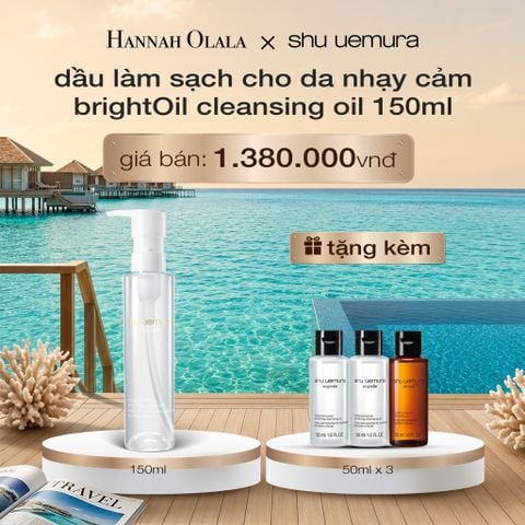  [MỚI] DẦU LÀM SẠCH VÀ TẨY TRANG 3 TRONG 1 BRIGHTOIL 150ML - LÀM SẠCH, TẨY TRANG, LÀM SÁNG_ D1062 