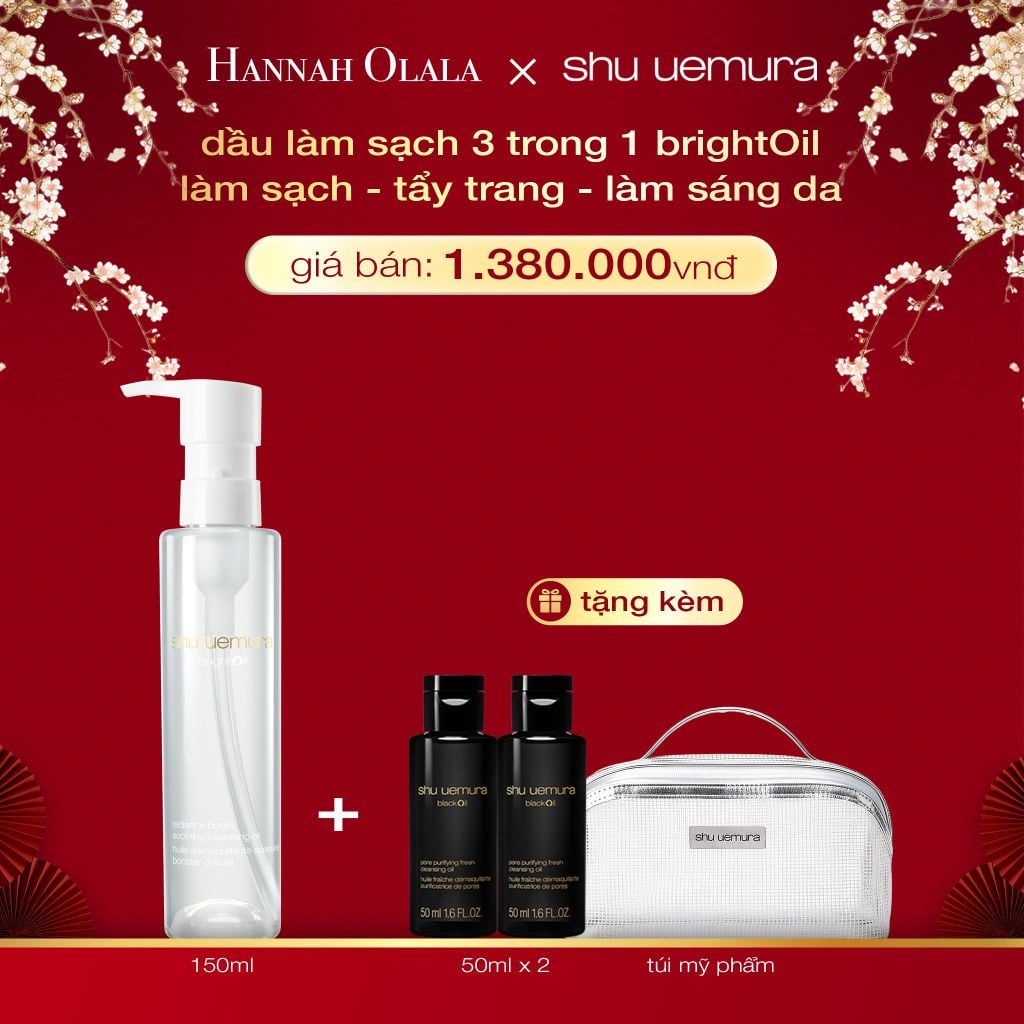  DEAL 7: [MỚI] DẦU LÀM SẠCH VÀ TẨY TRANG 3 TRONG 1 BRIGHTOIL 150ML - LÀM SẠCH, TẨY TRANG, LÀM SÁNG 