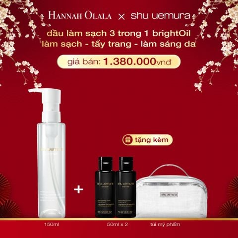  DEAL 7: [MỚI] DẦU LÀM SẠCH VÀ TẨY TRANG 3 TRONG 1 BRIGHTOIL 150ML - LÀM SẠCH, TẨY TRANG, LÀM SÁNG 