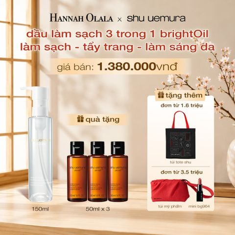  [MỚI] DẦU LÀM SẠCH VÀ TẨY TRANG 3 TRONG 1 BRIGHTOIL 150ML 
