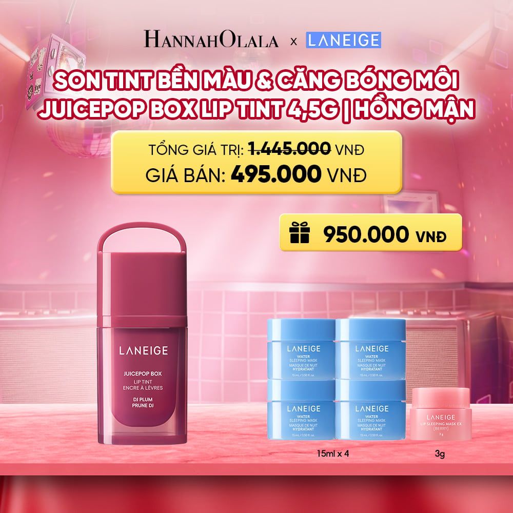  MỚI - LANEIGE SON TINT BỀN MÀU & CĂNG BÓNG MÔI JUICEPOP BOX LIP TINT 4.5G 
