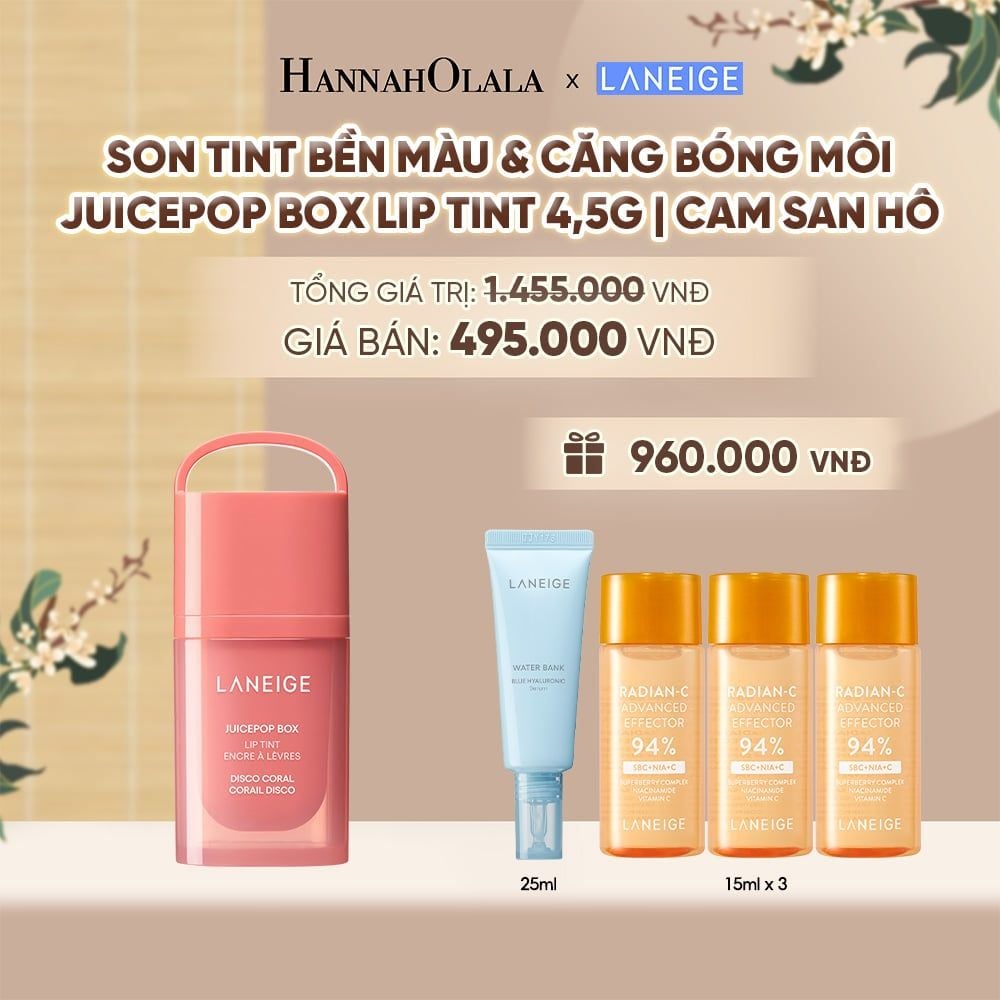  MỚI - LANEIGE SON TINT BỀN MÀU & CĂNG BÓNG MÔI JUICEPOP BOX LIP TINT 4.5G - A572 