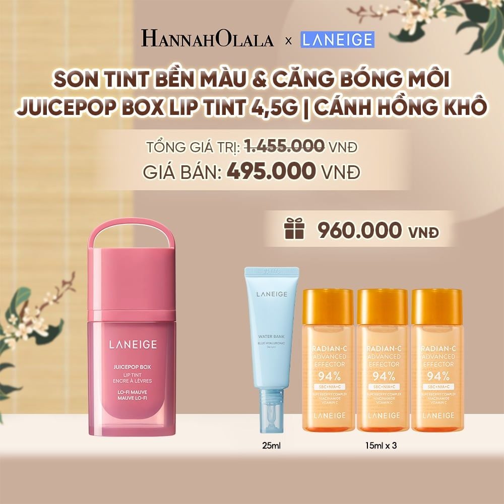  MỚI - LANEIGE SON TINT BỀN MÀU & CĂNG BÓNG MÔI JUICEPOP BOX LIP TINT 4.5G - A572 