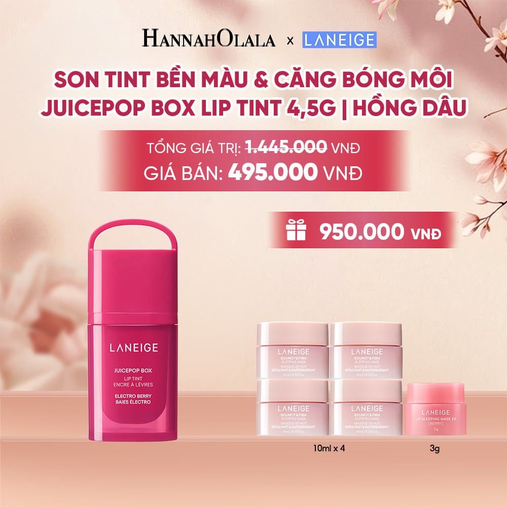  MỚI - LANEIGE SON TINT BỀN MÀU & CĂNG BÓNG MÔI JUICEPOP BOX LIP TINT 4.5G - A597 