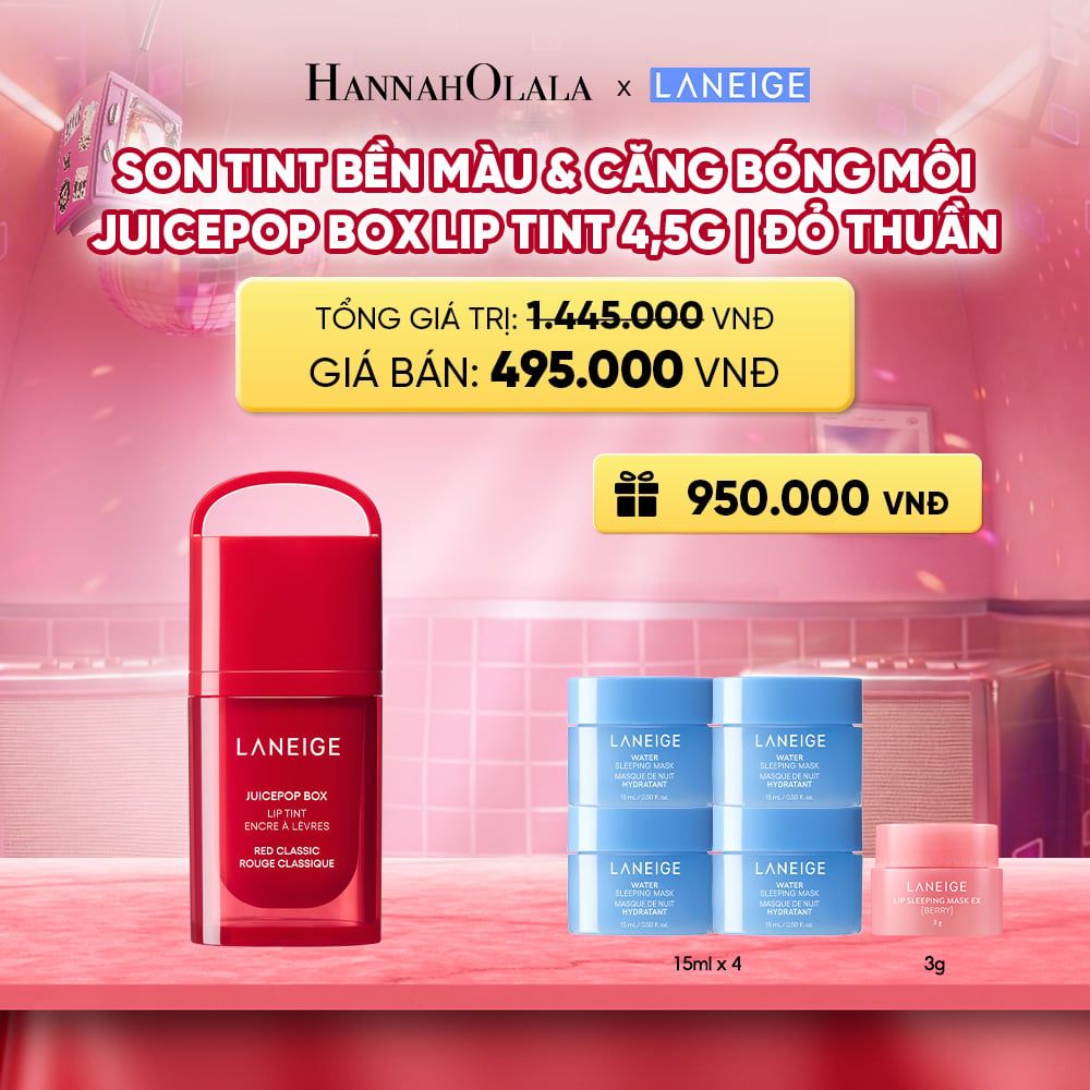  MỚI - LANEIGE SON TINT BỀN MÀU & CĂNG BÓNG MÔI JUICEPOP BOX LIP TINT 4.5G 