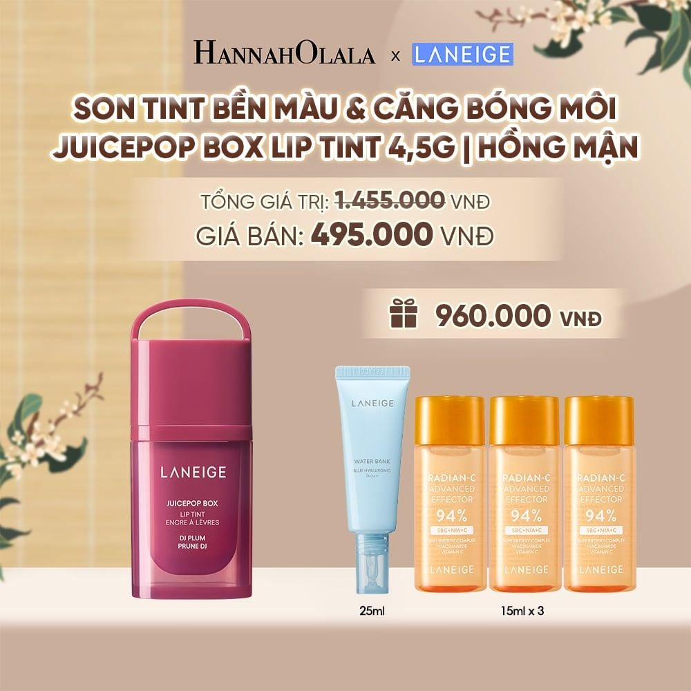  MỚI - LANEIGE SON TINT BỀN MÀU & CĂNG BÓNG MÔI JUICEPOP BOX LIP TINT 4.5G - A572 