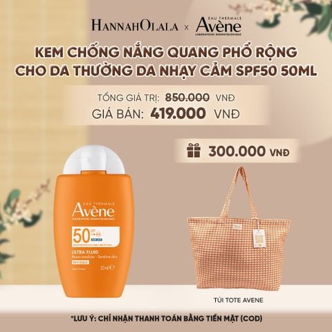  KEM CHỐNG NẮNG PHỔ RỘNG CHO DA THƯỜNG DA NHẠY CẢM AVÈNE ULTRA FLUID INVISIBLE SPF50 - A2639 