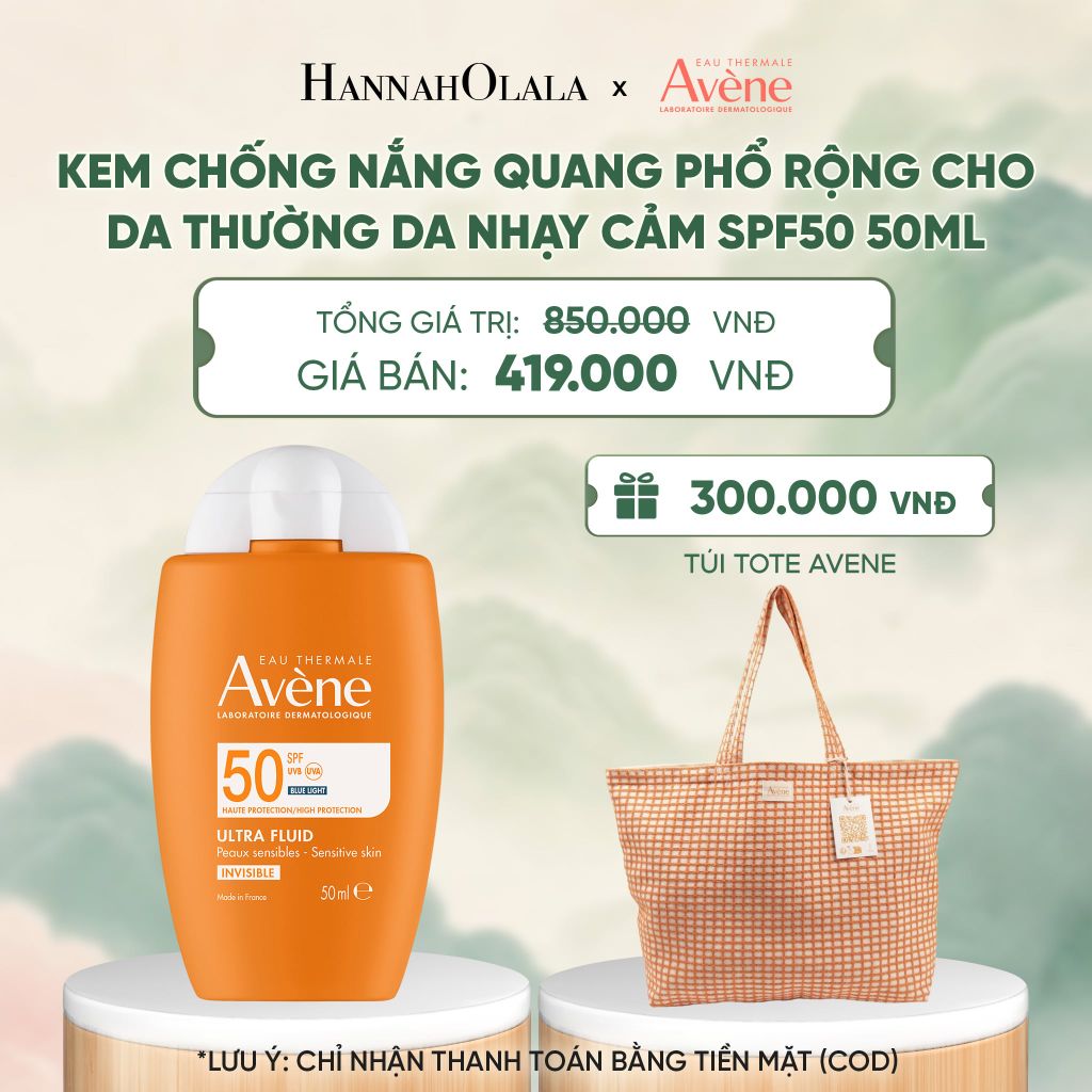  KEM CHỐNG NẮNG PHỔ RỘNG CHO DA THƯỜNG DA NHẠY CẢM AVÈNE ULTRA FLUID INVISIBLE SPF50 - A58 