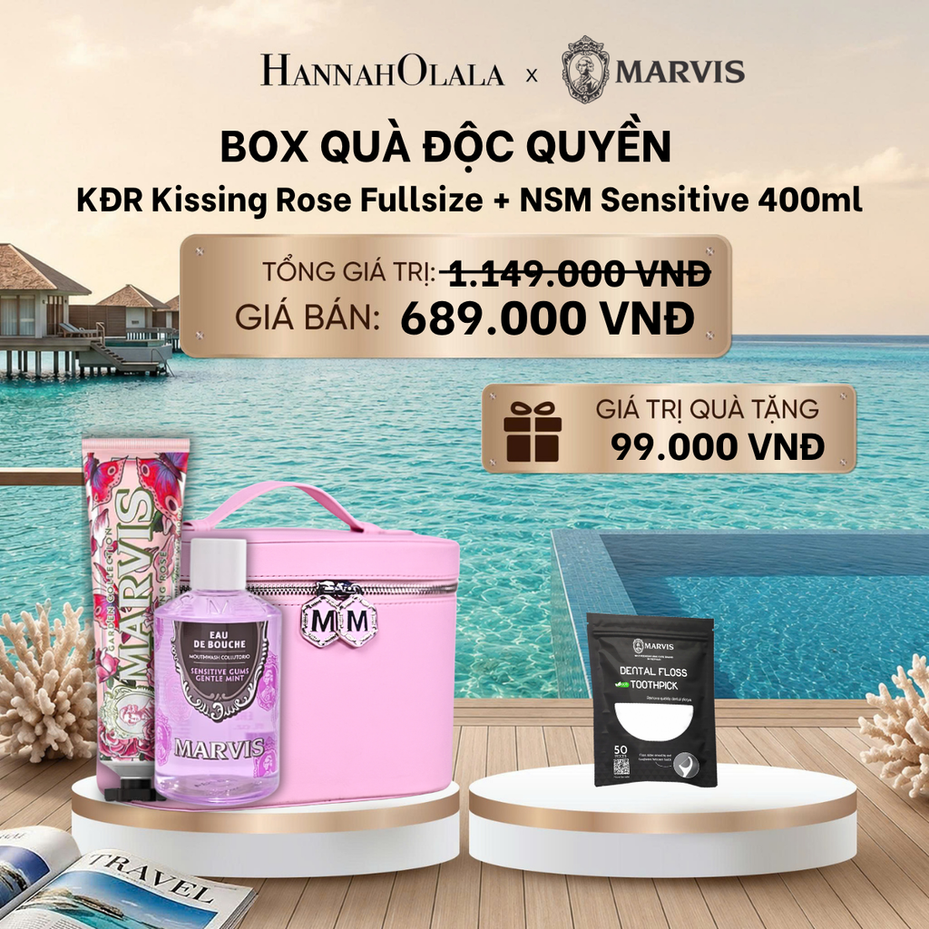  BOX QUÀ TẶNG ĐỘC QUYỀN KEM ĐÁNH RĂNG VÀ NƯỚC SÚC MIỆNG MARVIS_ D111 