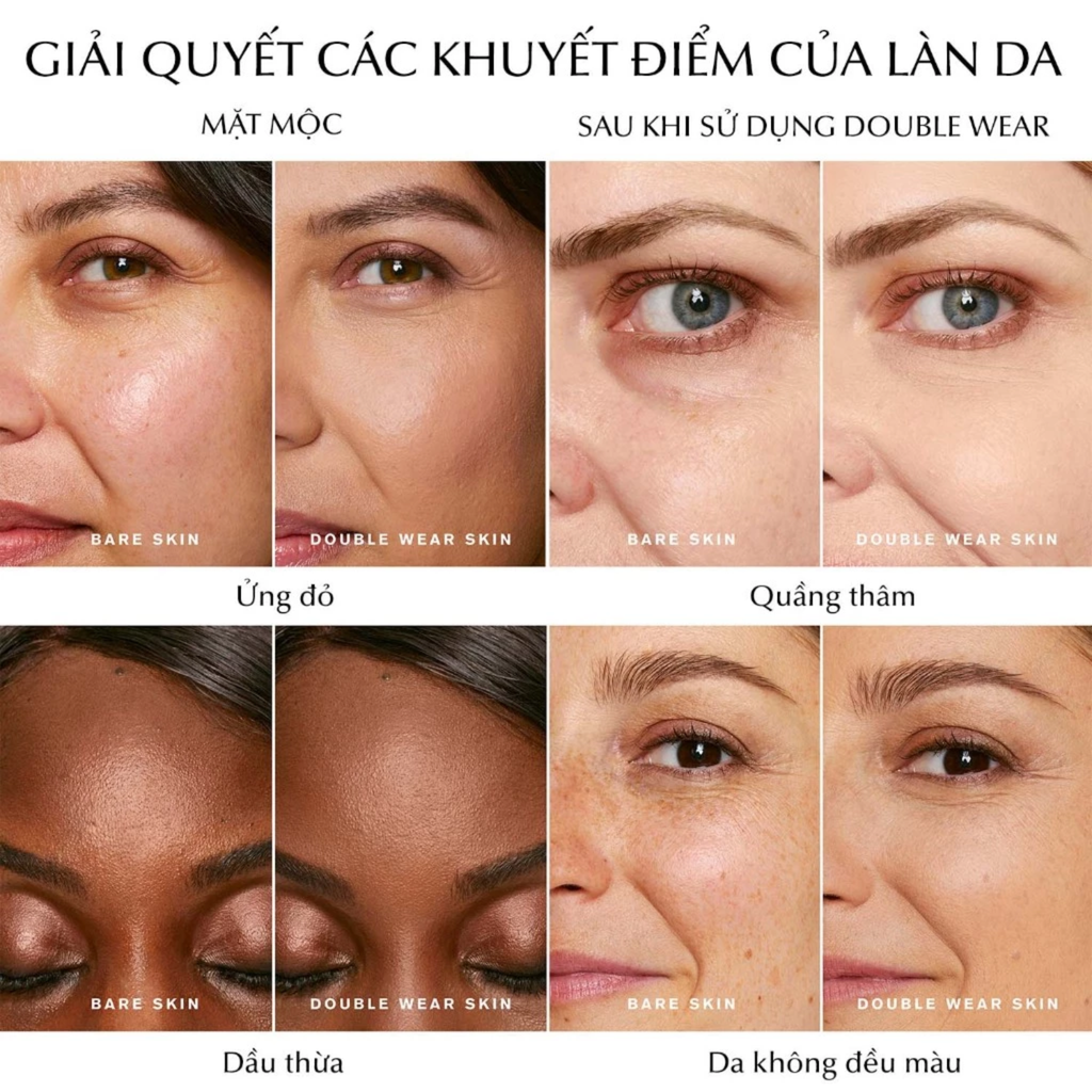  KEM NỀN LÂU TRÔI 36 GIỜ, LÌ MỊN ESTÉE LAUDER DOUBLE WEAR STAY-IN-PLACE SPF 10/PA++I FOUNDATION 30ML - DEAL 11 - E9 