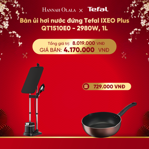  DEAL 3.1: BÀN ỦI HƠI NƯỚC ĐỨNG TEFAL IXEO PLUS QT1510E0 - 2980W, 1L 