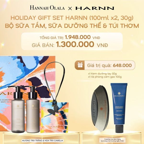  DEAL 7: HOLIDAY SET HARNN SOULFUL EXPLORER - BỘ 3 SẢN PHẨM SỮA TẮM, SỮA DƯỠNG THỂ & TÚI THƠM (100ml*x2, 30g) 