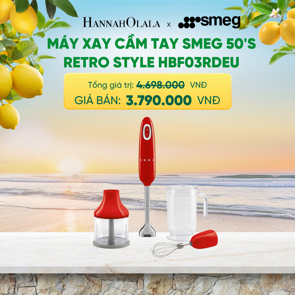  MÁY XAY CẦM TAY SMEG 50'S RETRO STYLE HBF03RDEU - A2640 