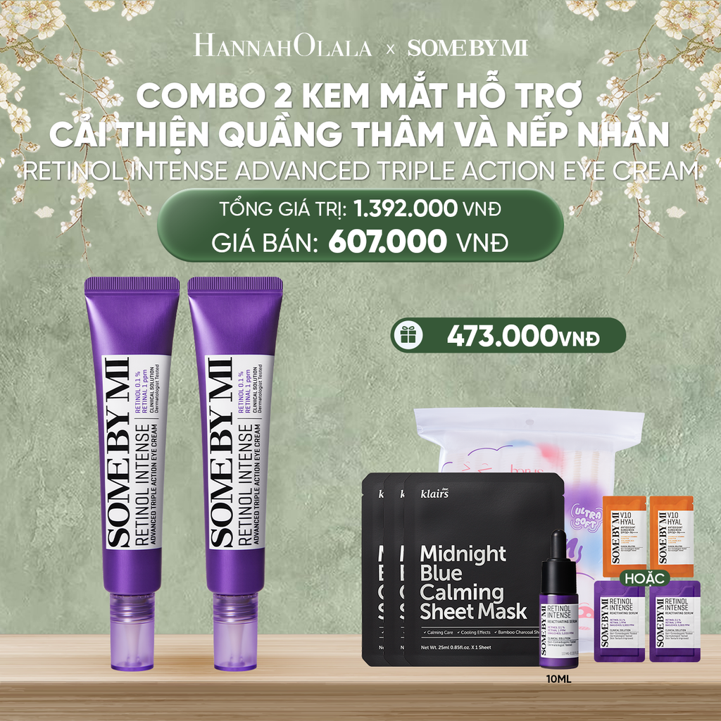  DEAL 4: COMBO 02 PCS KEM DƯỠNG MẮT RETINOL NGĂN NGỪA LÃO HÓA 30ML 