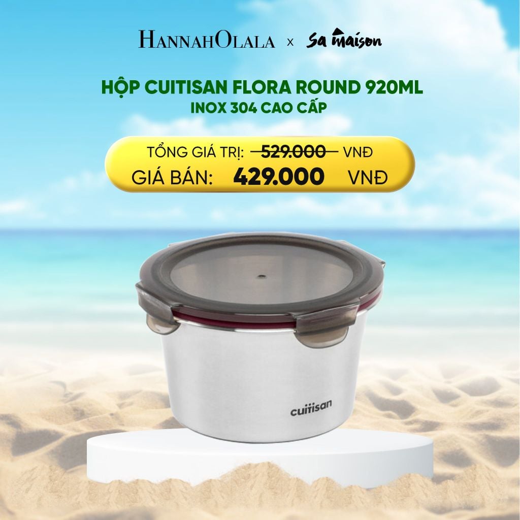  DEAL 1: HỘP INOX 304 CAO CẤP CUITISAN FLORA ROUND 