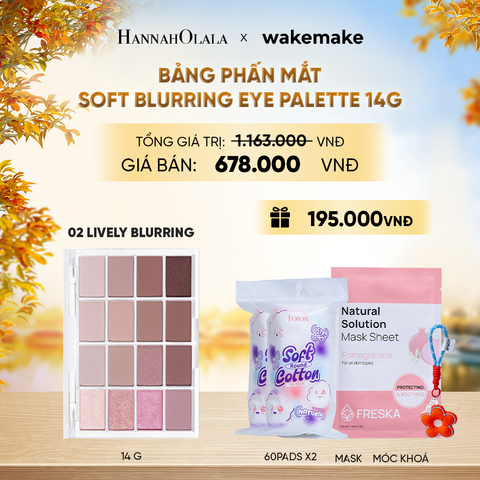  WAKEMAKE BẢNG PHẤN MẮT SOFT BLURRING EYE PALETTE 14G - E543 