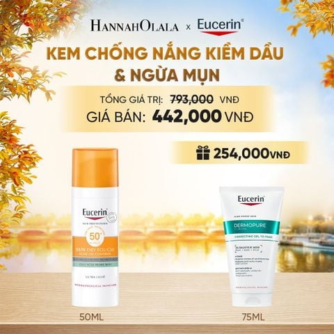  GEL CHỐNG NẮNG KIỂM SOÁT NHỜN EUCERIN SUN DRY TOUCH OIL CONTROL FACE SPF50+ 50ML - E908 