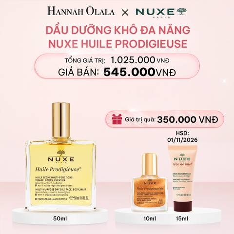  E921_DEAL 3: DẦU DƯỠNG KHÔ ĐA NĂNG NUXE HUILE PRODIGIEUSE MULTI-PURPOSE DRY OIL 50ML 