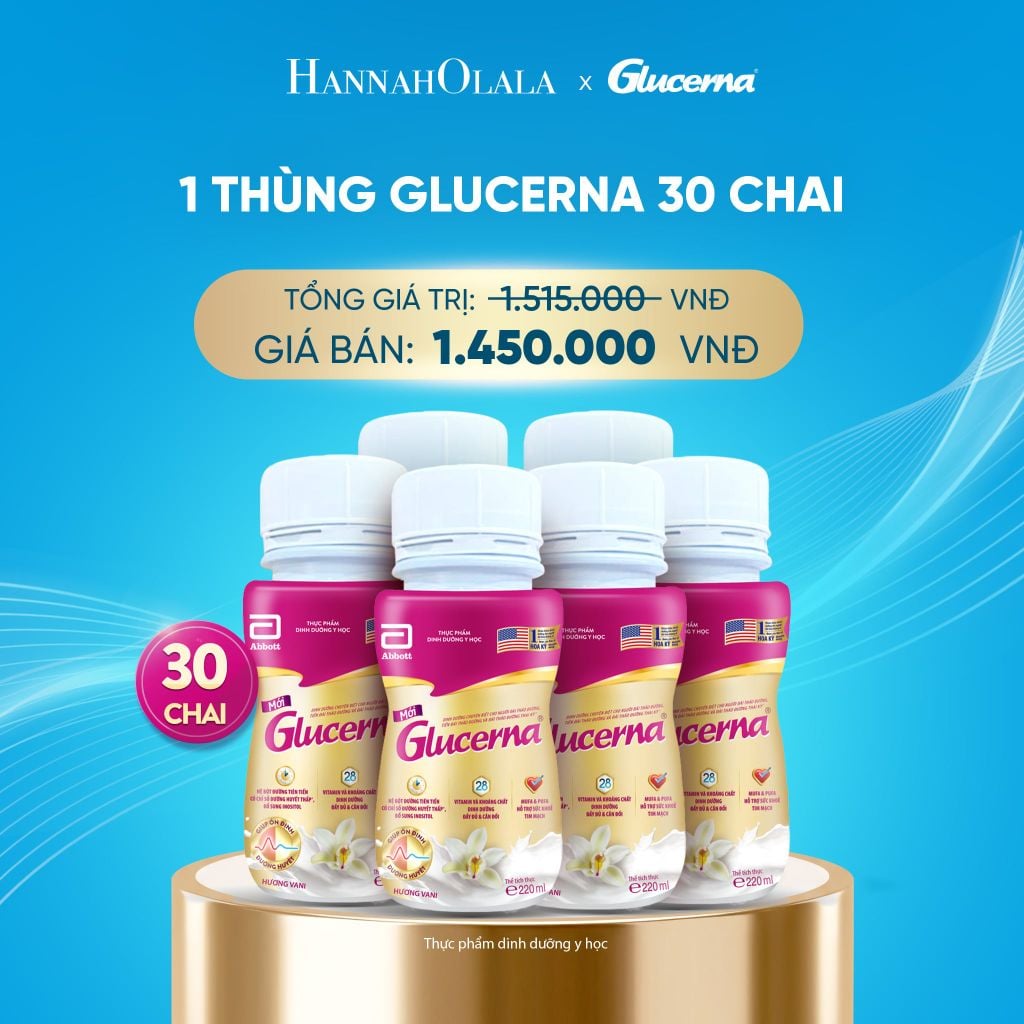  DEAL4: 1 THÙNG GLUCERNA 30 CHAI 