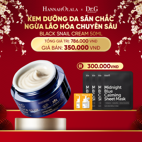  A1031_DEAL 4: KEM DƯỠNG NGĂN NGỪA LÃO HÓA DA DR.G BLACK SNAIL CREAM 50ML 