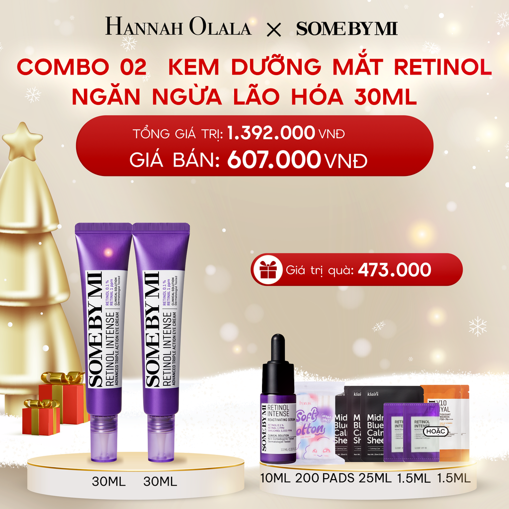  DEAL 4: COMBO 02 PCS + KEM DƯỠNG MẮT RETINOL NGĂN NGỪA LÃO HÓA 30ML 