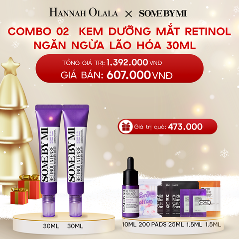  DEAL 4: COMBO 02 PCS + KEM DƯỠNG MẮT RETINOL NGĂN NGỪA LÃO HÓA 30ML 