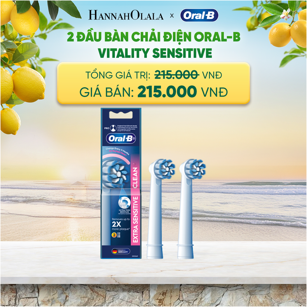  [FLASH DEAL] 2 ĐẦU BÀN CHẢI ĐIỆN ORAL-B VITALITY – SENSITIVE / WHITENING / DEEP CLEAN - A268 
