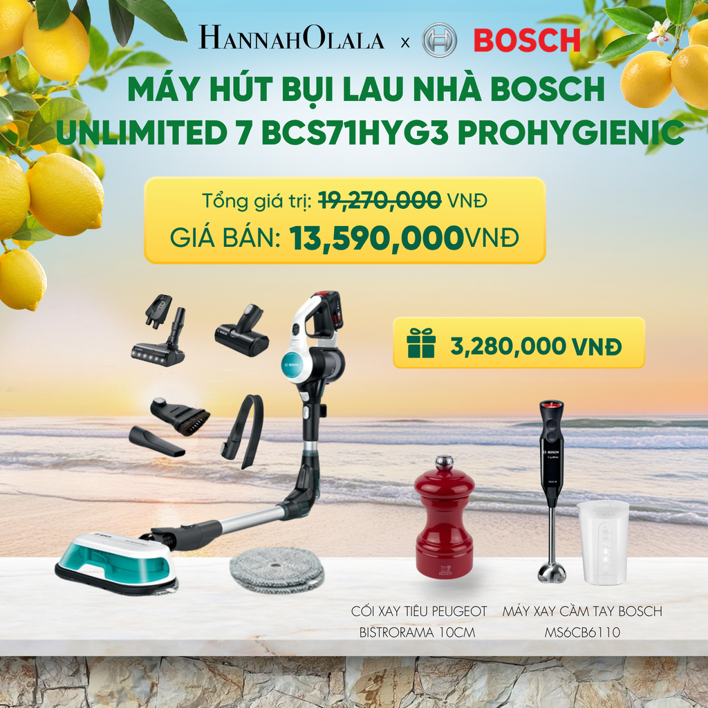  MÁY HÚT BỤI LAU NHÀ BOSCH UNLIMITED 7 BCS71HYG3 PROHYGIENIC - A2361 