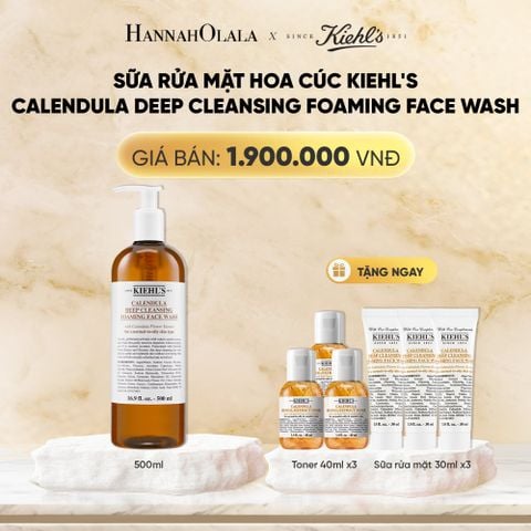  DEAL 7: SỮA RỬA MẶT HOA CÚC KIEHL'S CALENDULA DEEP CLEANSING FOAMING FACE WASH 500ML 
