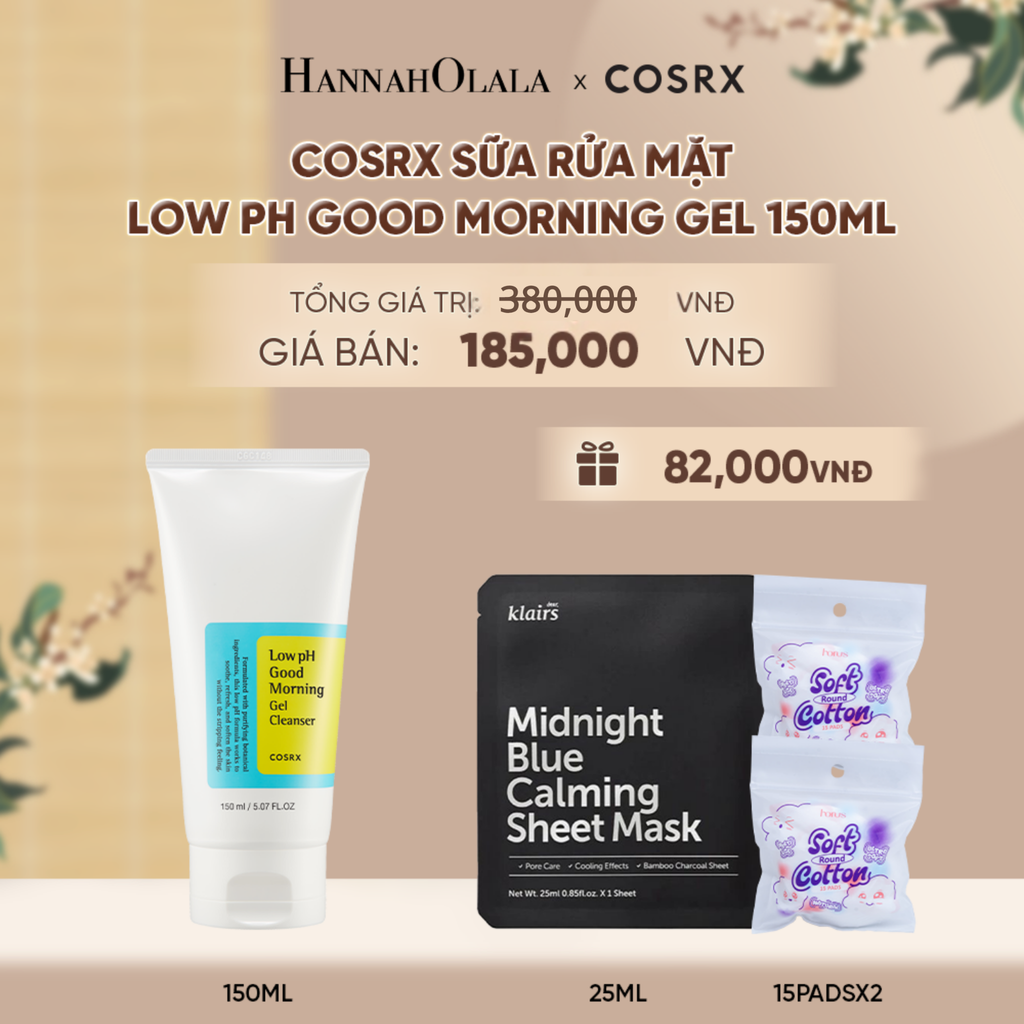  COSRX SỮA RỬA MẶT LOW PH GOOD MORNING GEL CLEANSER 150ML - A1649 