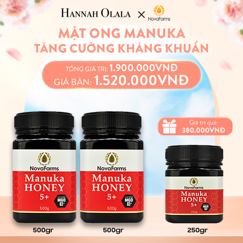  A602_DEAL 4: BỘ ĐÔI MẬT ONG MANUKA NOVAFARM- NGĂN NGỪA BỆNH 