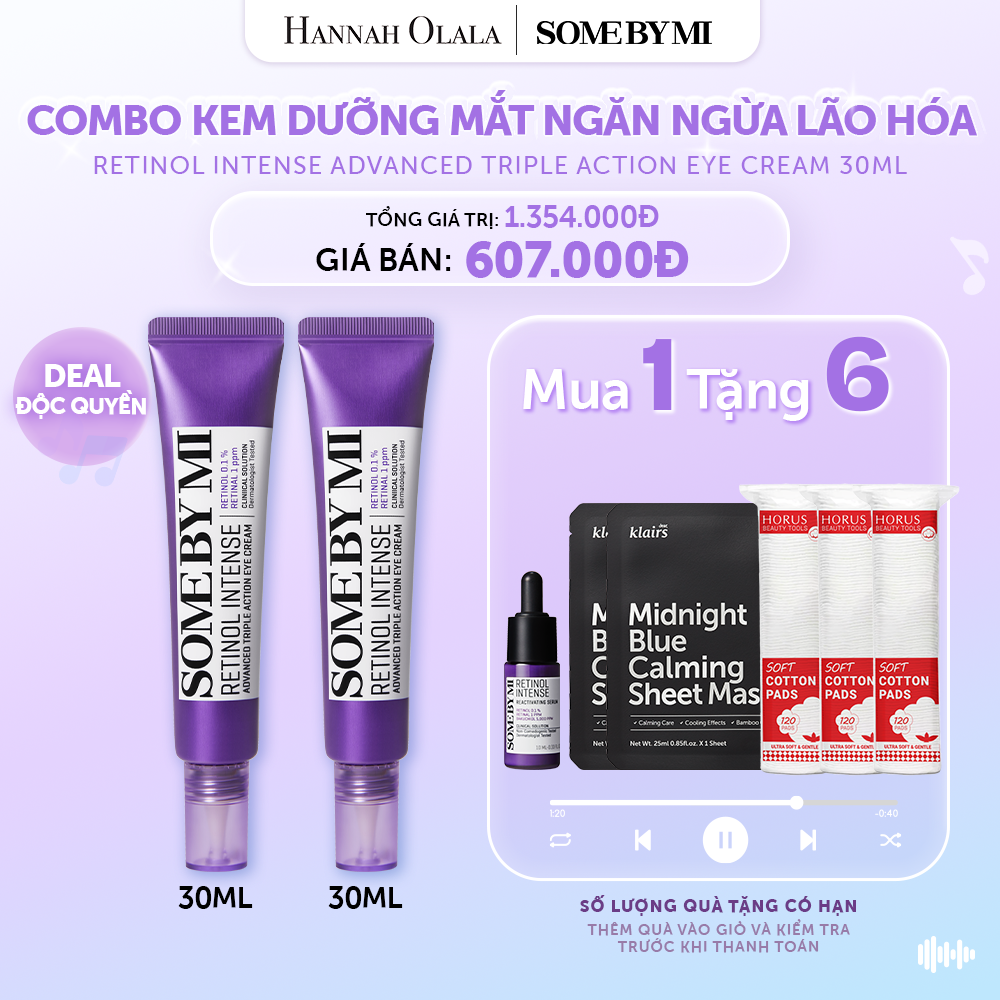  DEAL 4: COMBO 02 PCS KEM DƯỠNG MẮT RETINOL NGĂN NGỪA LÃO HÓA 30ML 