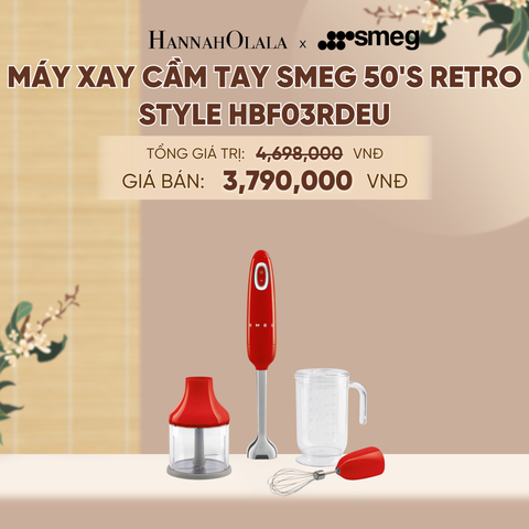 MÁY XAY CẦM TAY SMEG 50'S RETRO STYLE HBF03RDEU - A2270 