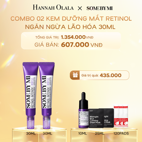  C980_DEAL 4: COMBO 02 PCS KEM DƯỠNG MẮT RETINOL NGĂN NGỪA LÃO HÓA 30ML 